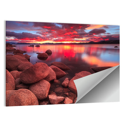 Lake Tahoe Sunset Reflection Wall Art