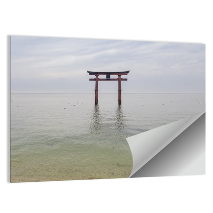 Shirahige Torii Gate, Lake Biwa Wall Art