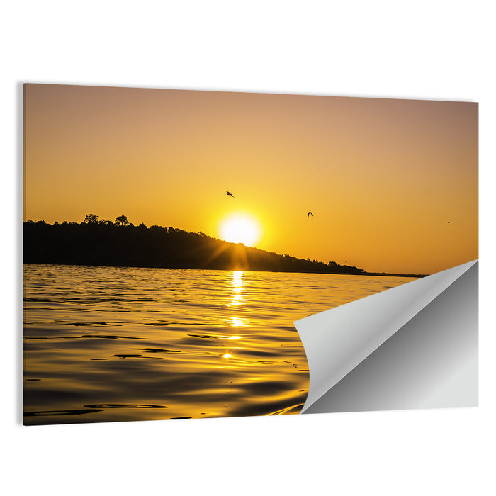 Bhopal Lake Sunset Wall Art as a poster print