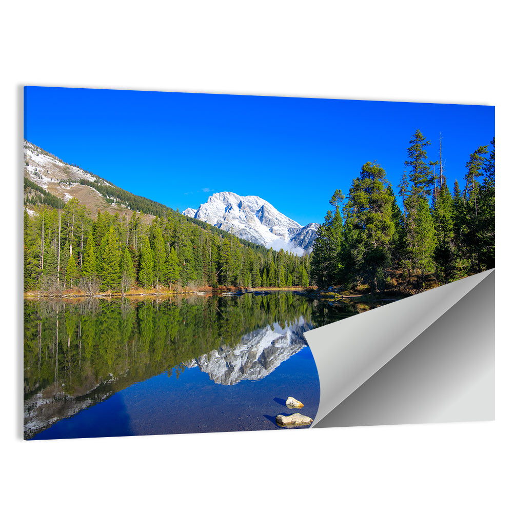 Grand Teton Reflection at Jenny Lake Wall Art