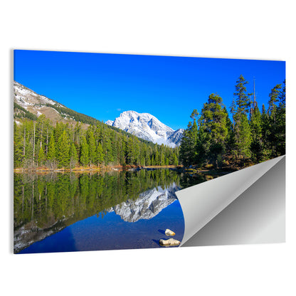 Grand Teton Reflection at Jenny Lake Wall Art