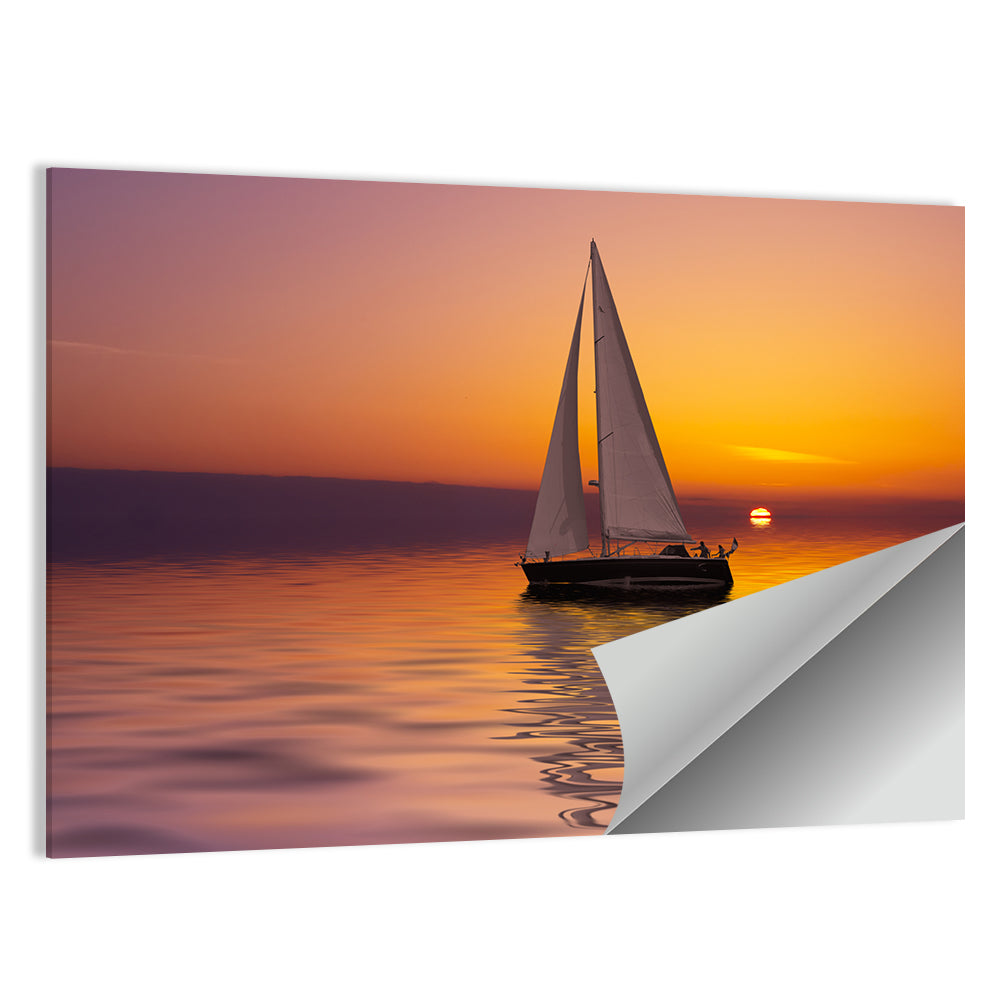 Sailboat Sunset Wall Art