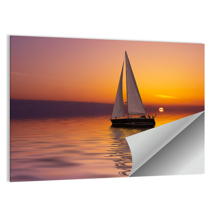 Sailboat Sunset Wall Art
