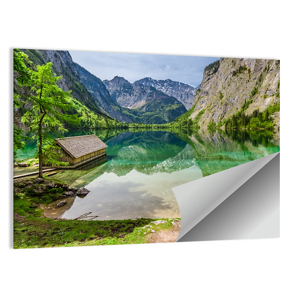 Obersee Boathouse Reflection Wall Art