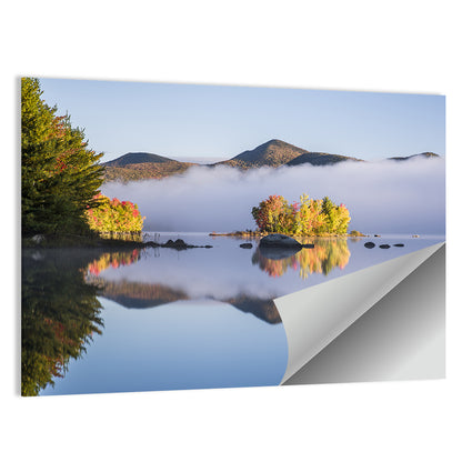 Autumn Morning at Chittenden Lake, Vermont Wall Art