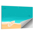 Sandy Beach Aerial Illustration Wall Art
