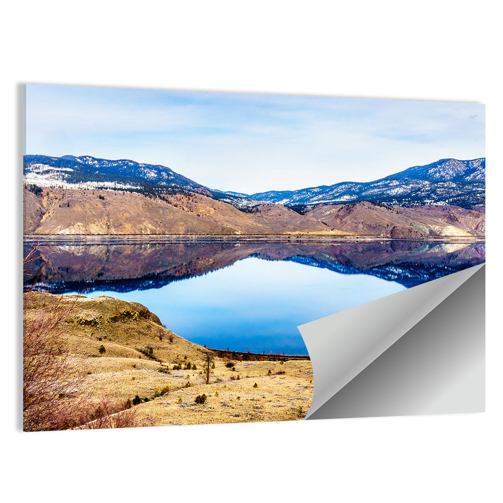 Kamloops Lake Sunset with Snow Capped Peaks Wall Art