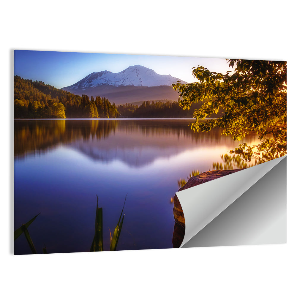 Mt Shasta Reflection at Lake Siskiyou Wall Art
