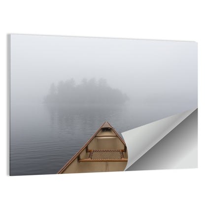 Canoe on Misty Ontario Lake Wall Art