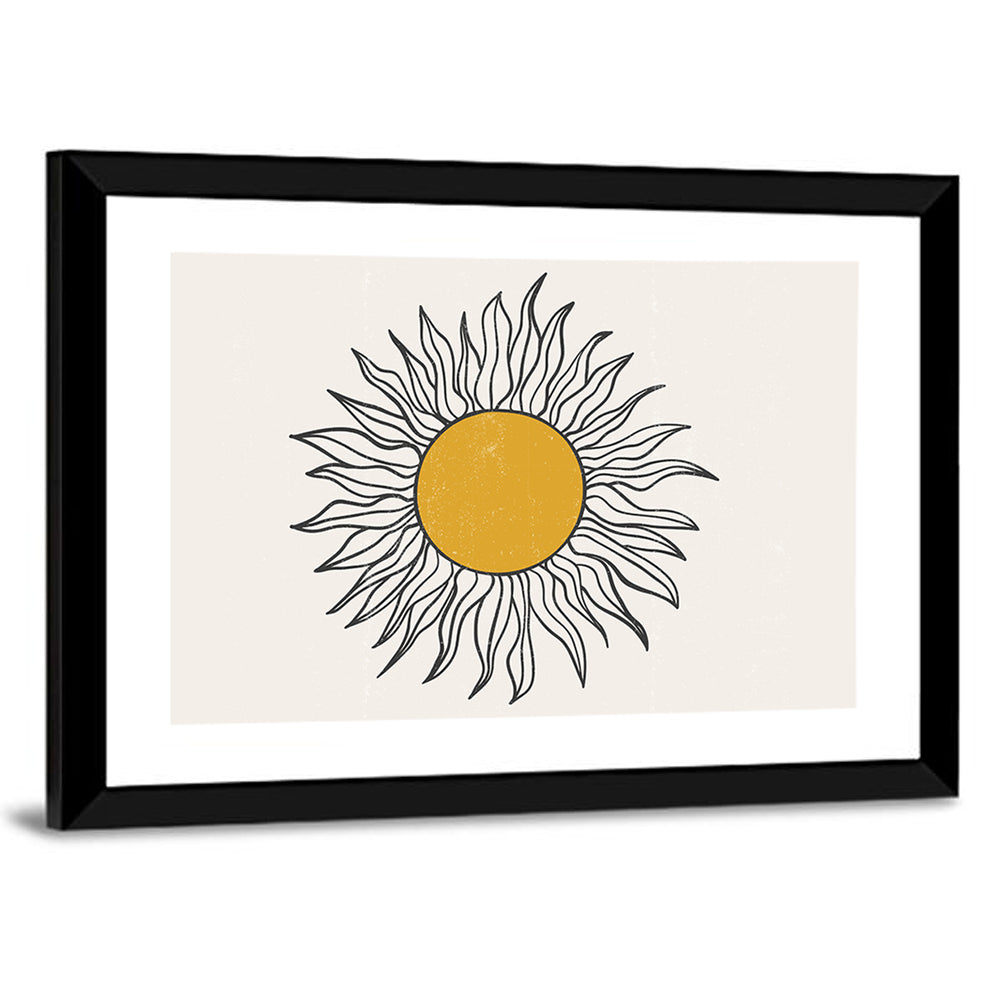 Textured Boho Sun Wall Art