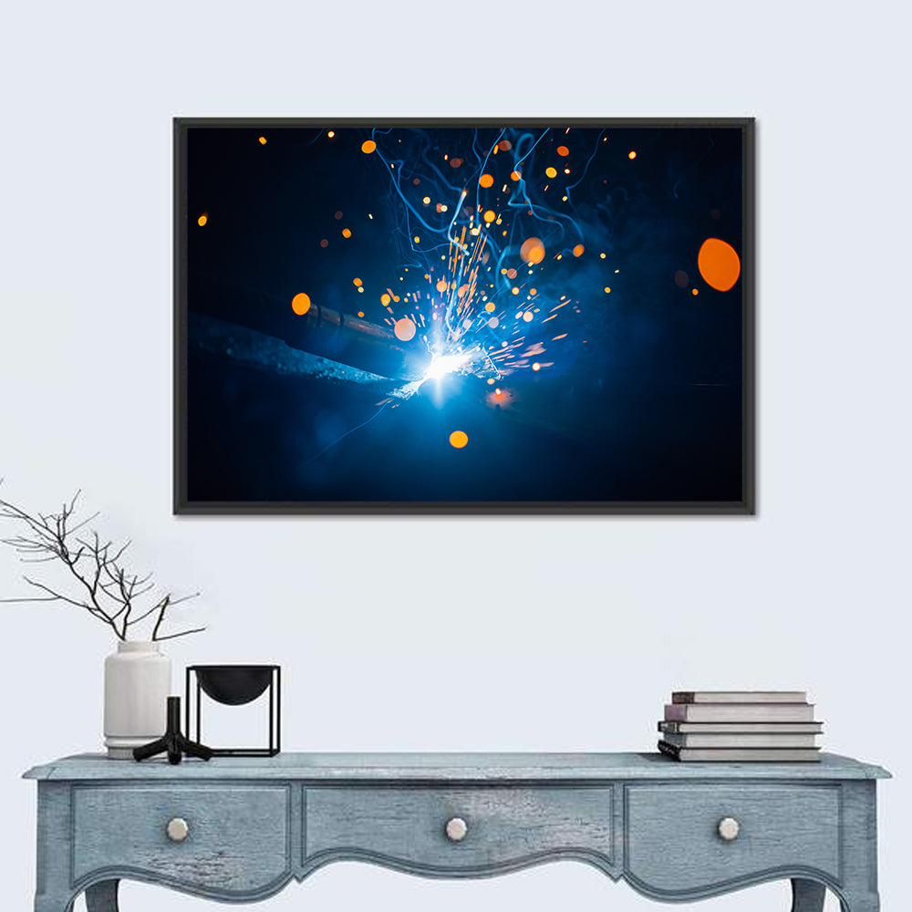 Welding Sparks Close-up Wall Art