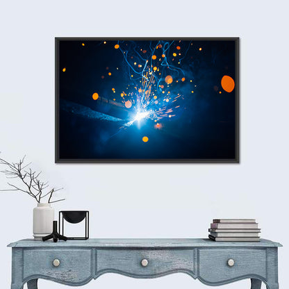 Welding Sparks Close-up Wall Art