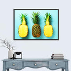 Three Pineapples Minimalist Design Wall Art