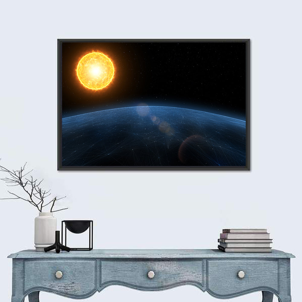 Alien Planet and Sun Wall Art