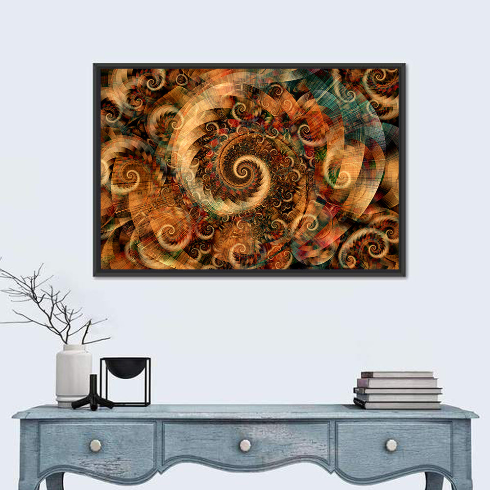 Golden Spiral Fractal Wall Art