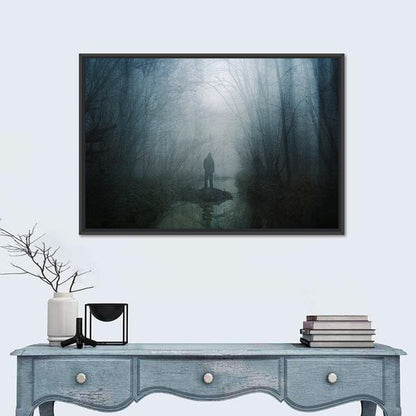 Foggy Forest Pathway Wall Art