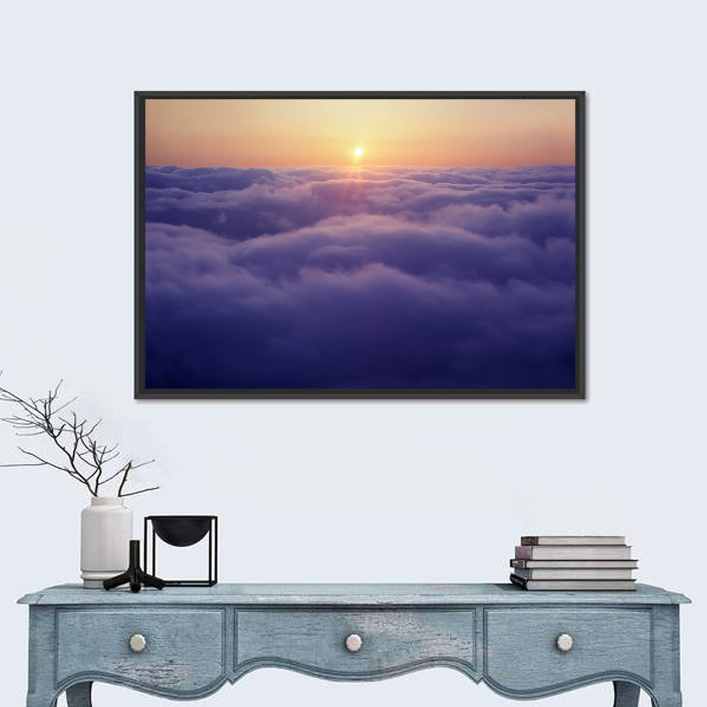 Sunset Over Endless Clouds Wall Art