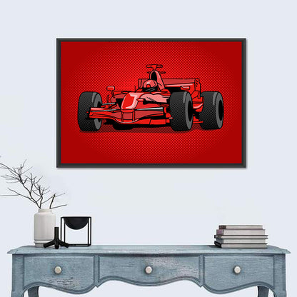 Formula One Race Car Illustration Wall Art