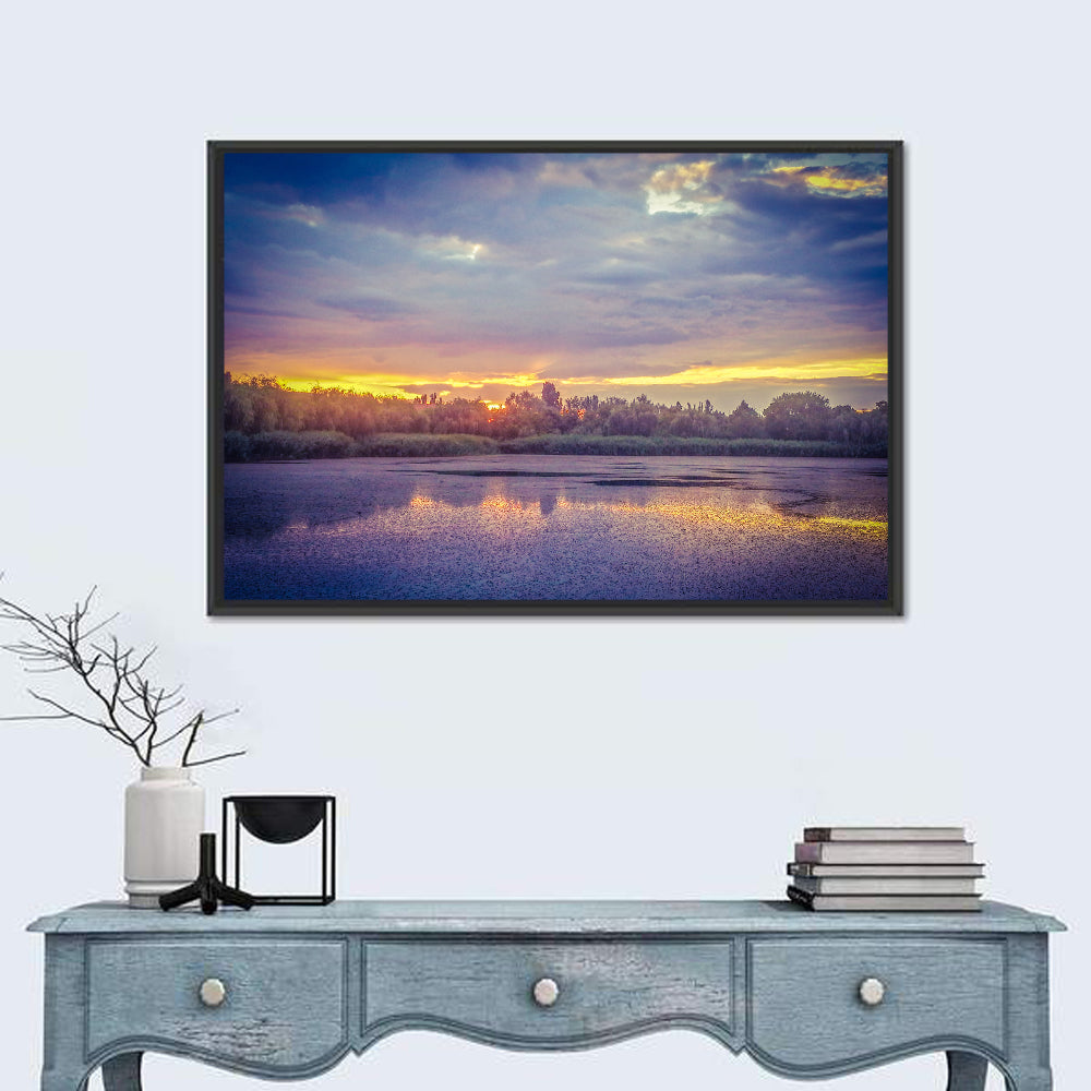 Danube Delta Golden Sunset Wall Art
