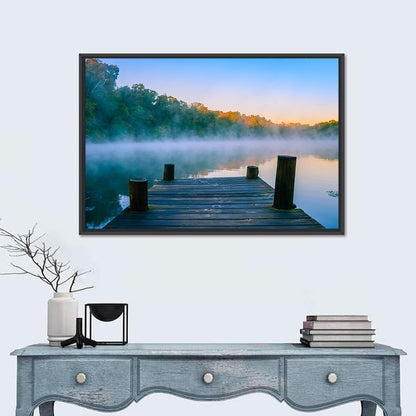 Misty Dock, Mt Saint Francis Wall Art