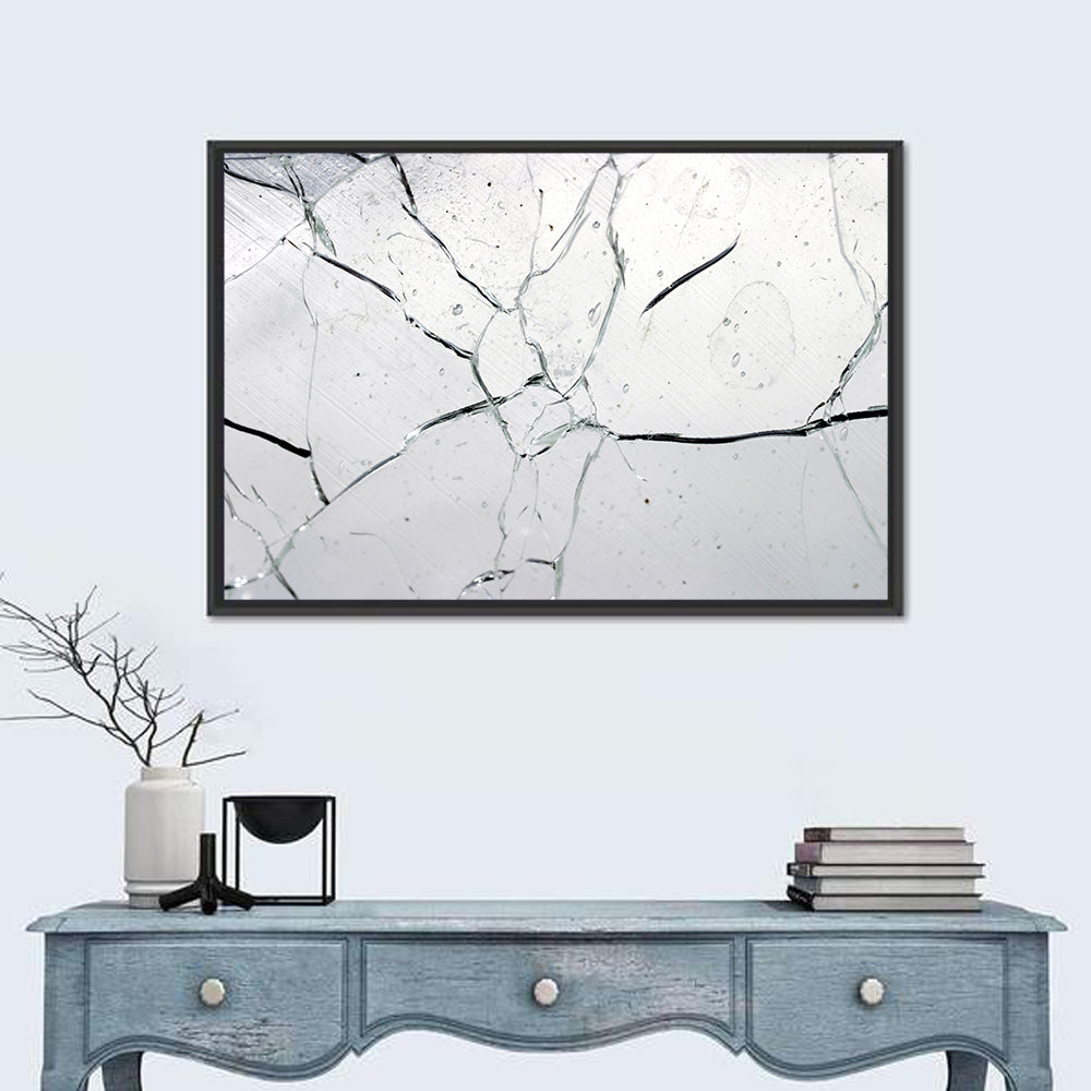 Fractured Glass Macro Study Wall Art
