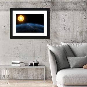 Alien Planet & Sun Wall Art