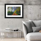 Sunlit Forest Alley Path Wall Art