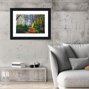 Pathway Through Alley Forest Wall Art