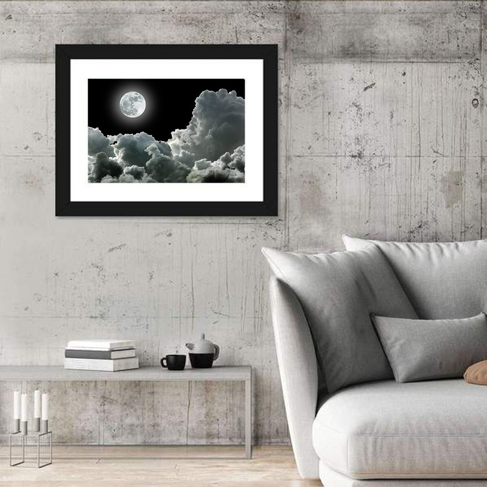 Cloudy Moonlight Wall Art