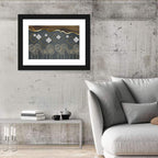 Gray and Gold Dandelion Wall Art