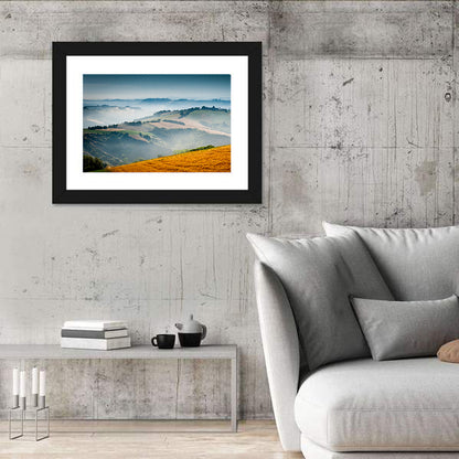 Morning Mist Over Tuscany Wall Art
