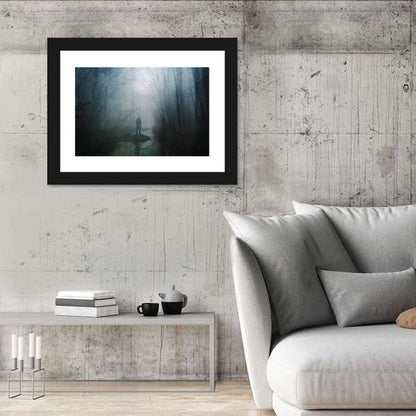 Foggy Forest Pathway Wall Art