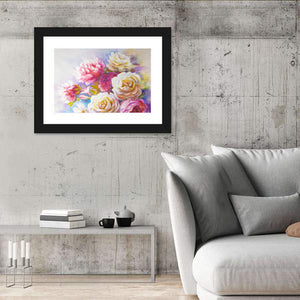 Peonies Bouquet Wall Art