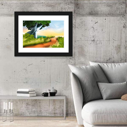 Dirt Track Illustration Wall Art