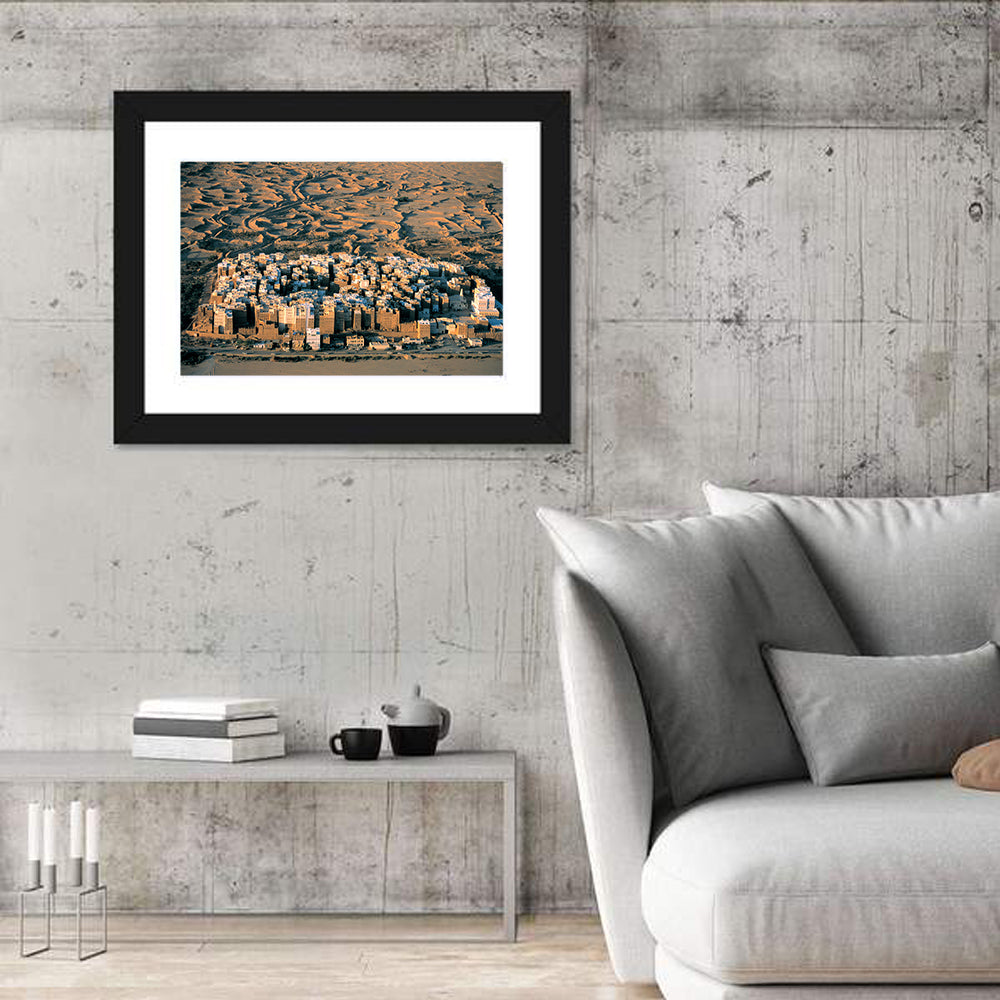 Shibam Mudbrick Cityscape Wall Art