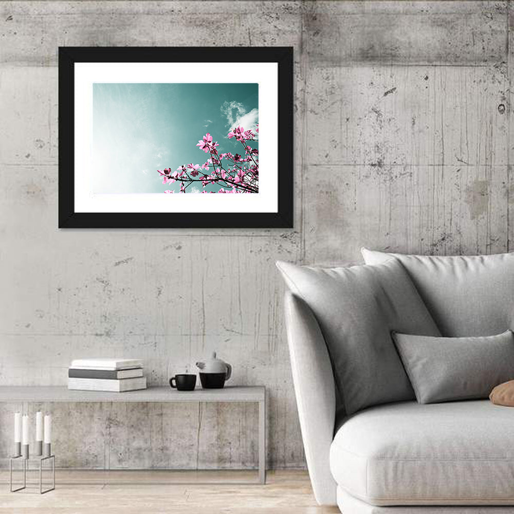 Pink Fig Tree Branches Wall Art
