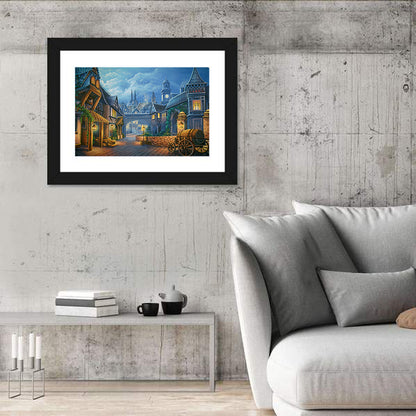 Victorian London Cobblestone Street Wall Art