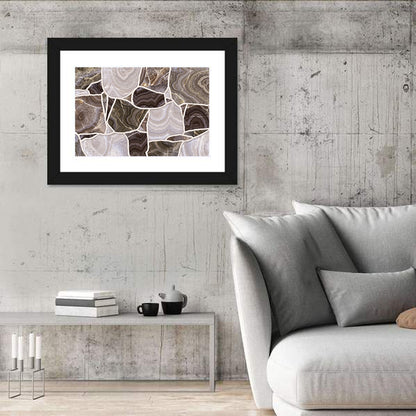 Banded Stone Mosaic Wall Art