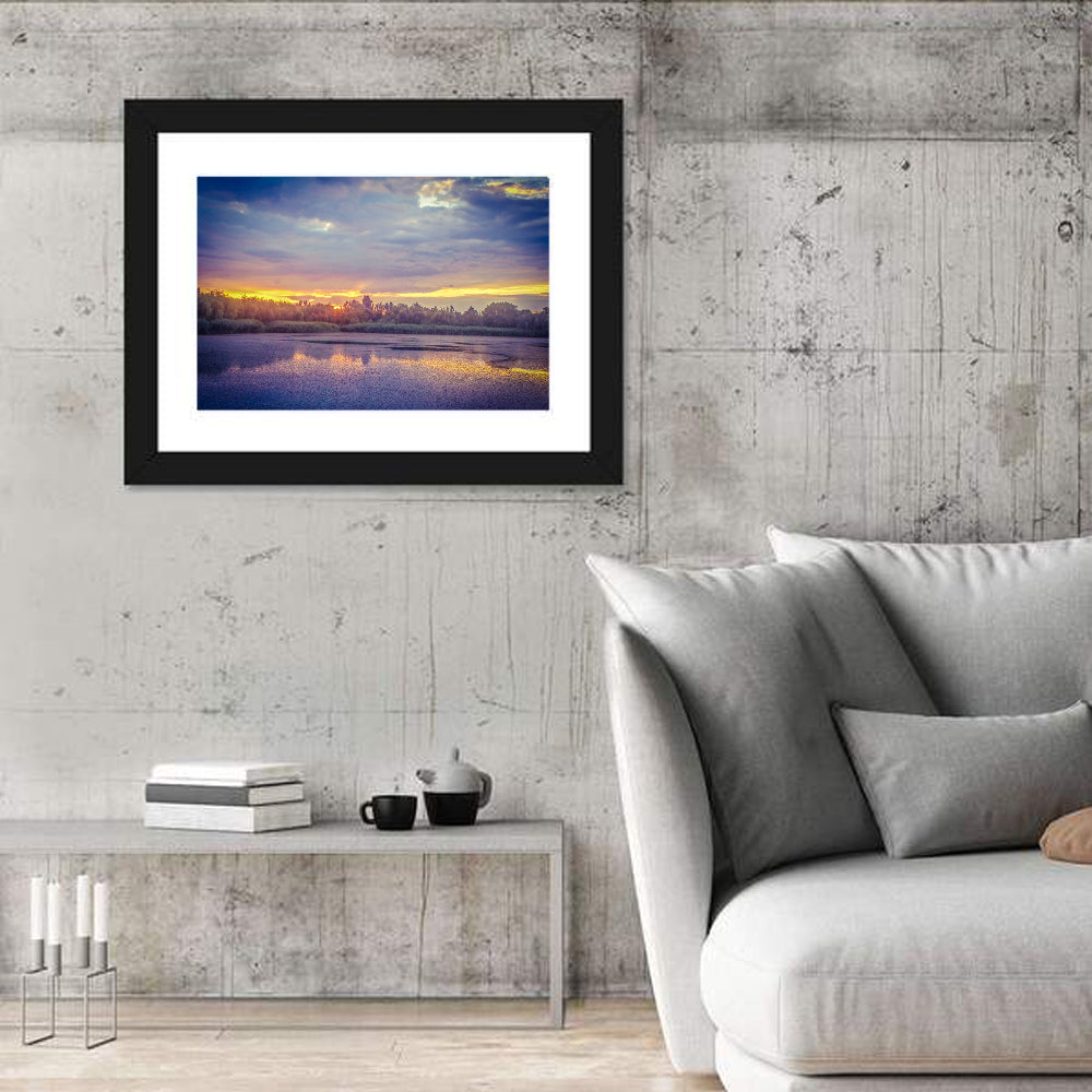 Danube Delta Golden Sunset Wall Art