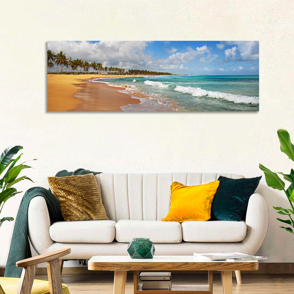 Palm Lined Tropical Coast Wall Art