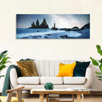 Reynisdrangar Sea Stacks Night Wall Art