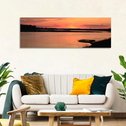 Missouri River Sunset at Dusk Wall Art