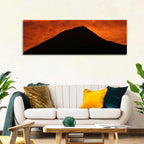 Pico Island Volcano Silhouette at Sunset Wall Art