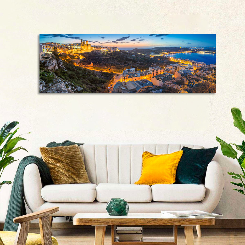 Mellieha Bay at Dusk Wall Art