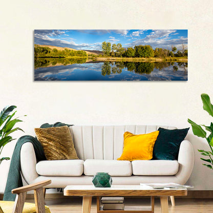 Boise River Rainbow Reflection Wall Art