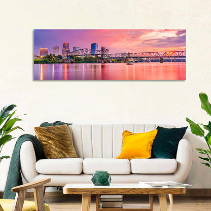 Little Rock Sunset Skyline Wall Art