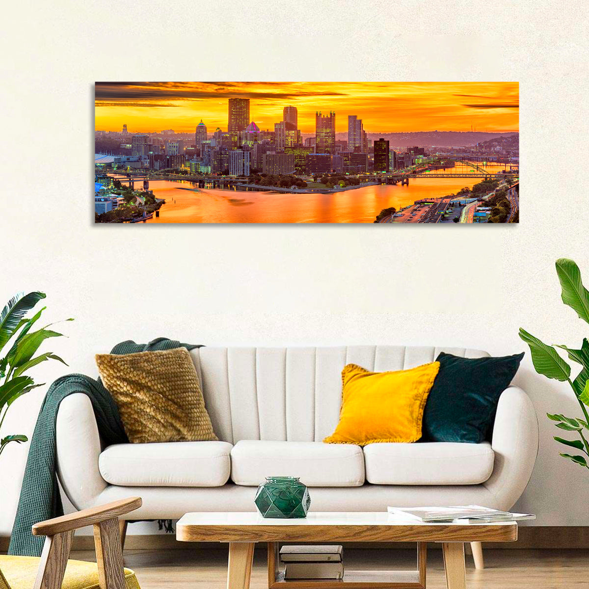 Pittsburgh Skyline at the Point Wall Art
