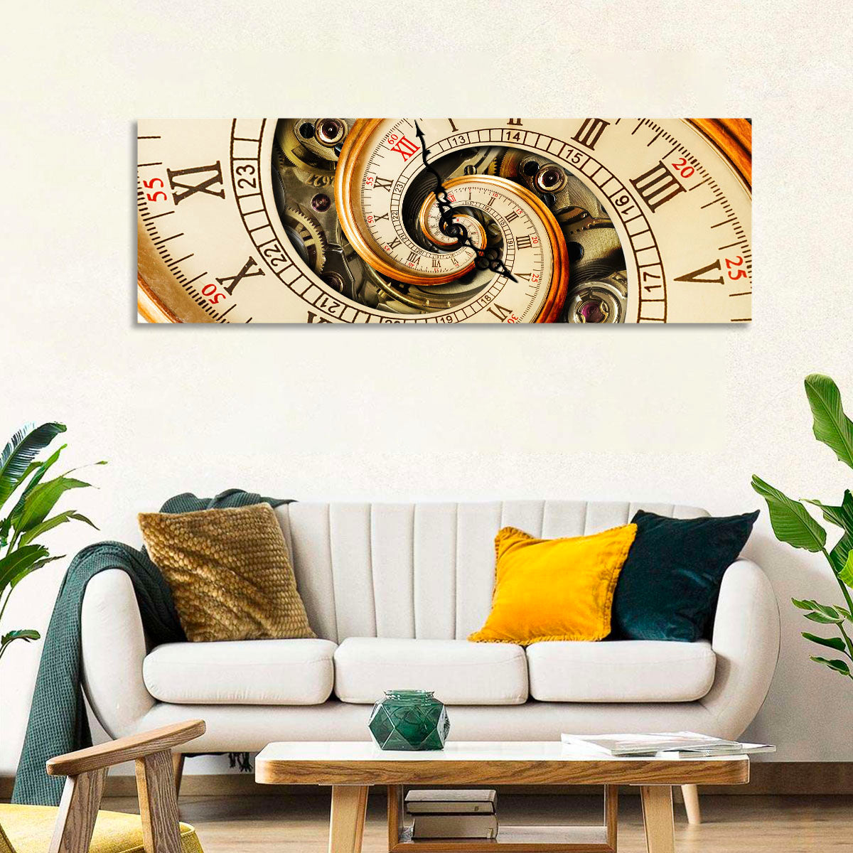 Steampunk Spiral Clock Wall Art