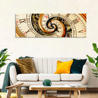 Steampunk Spiral Clock Wall Art