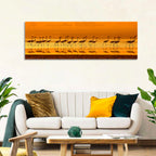 Flamingo Line at Golden Hour Wall Art